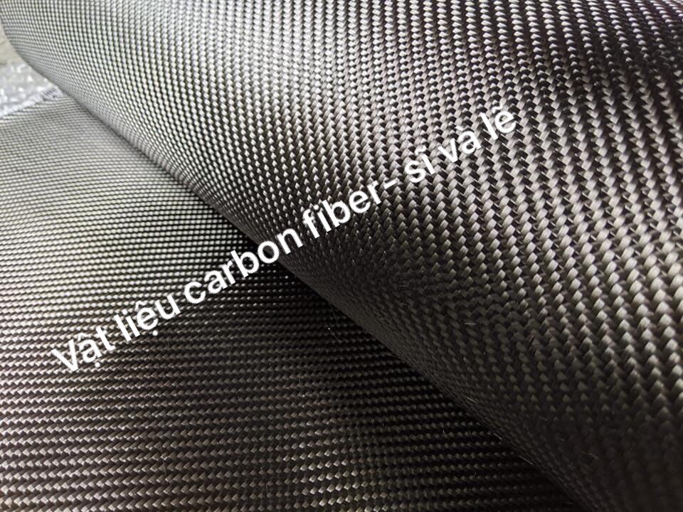 Carbon fiber (vải carbon)  vân chéo (Twill) 240g/m2, dệt định hình chống xô